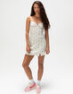 Floral Knit Womens Babydoll Dress