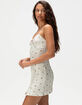 Floral Knit Womens Babydoll Dress