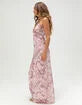Floral Mesh Womens Maxi Dress