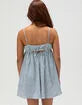 Womens Stripe Tie Back Mini Dress