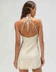 Womens Lace Embroidered Halter Dress