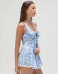 Womens Tie Front Romper