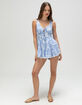 Womens Tie Front Romper