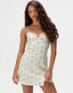 Floral Knit Womens Babydoll Dress