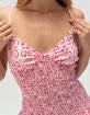 Womens Smocked Drop Waist Mini Dress