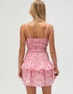 Womens Smocked Drop Waist Mini Dress