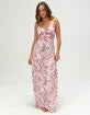 Floral Mesh Womens Maxi Dress
